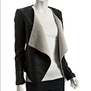 Matty M Faux Leather shearling  Jacket Sherpa